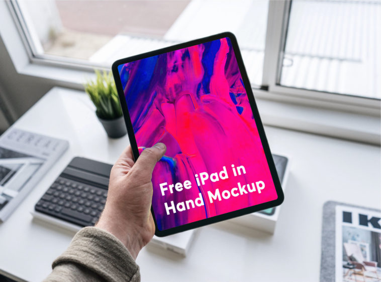 Download Free iPad in Hand Mockup - Free Download