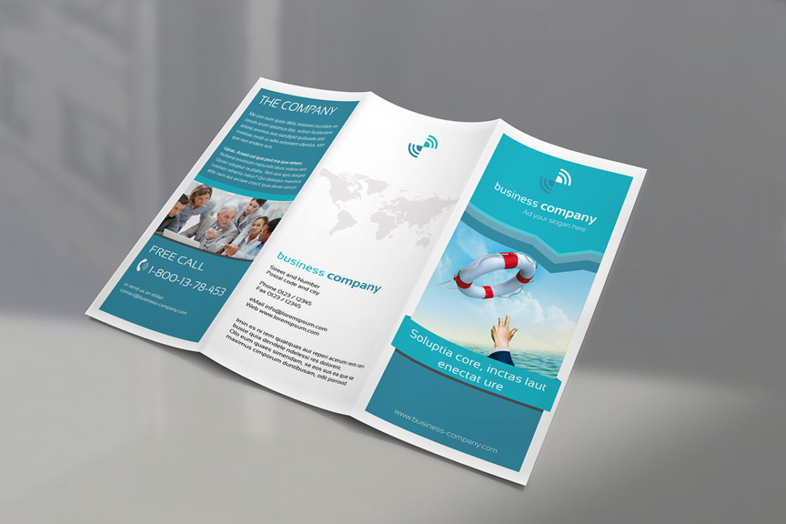 Download Realistic Trifold Brochure Mockup - Free Download