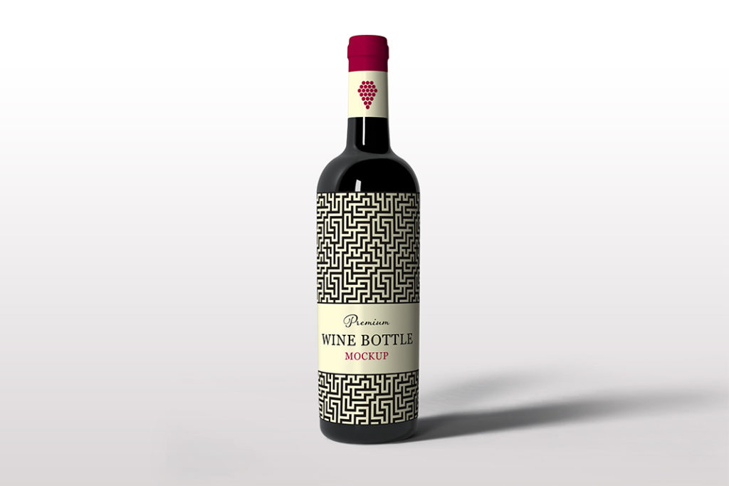 Download Stylish Wine Bottle Mockup PSD - Free Download