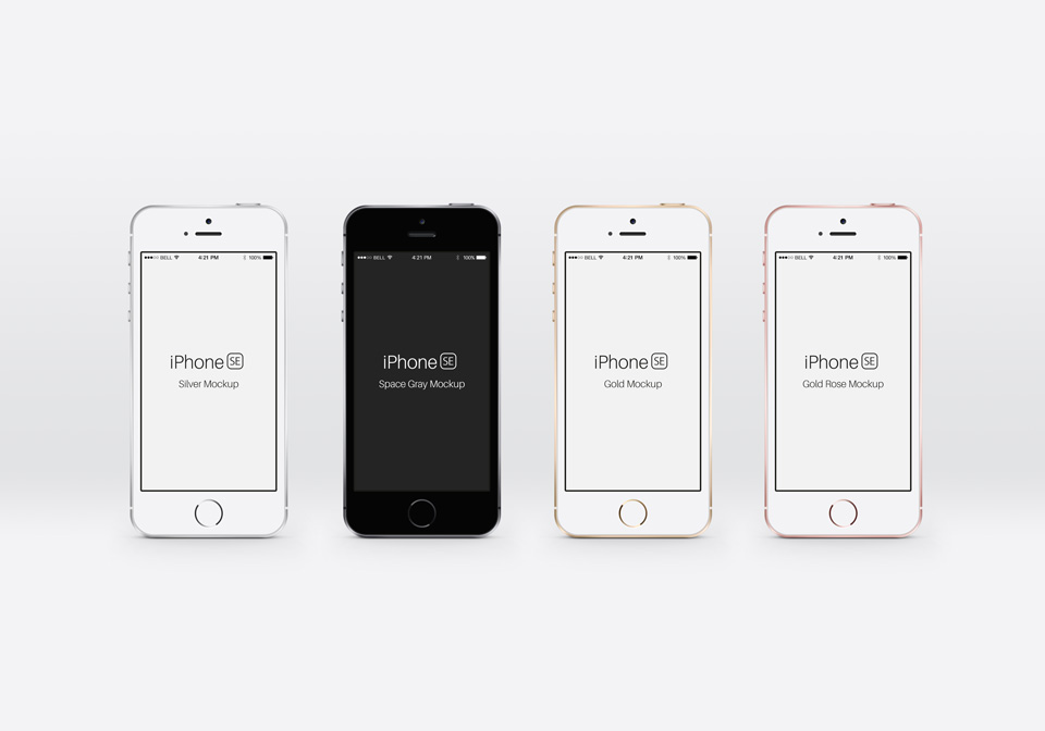 Download iPhone SE PSD Mockup - Free Download