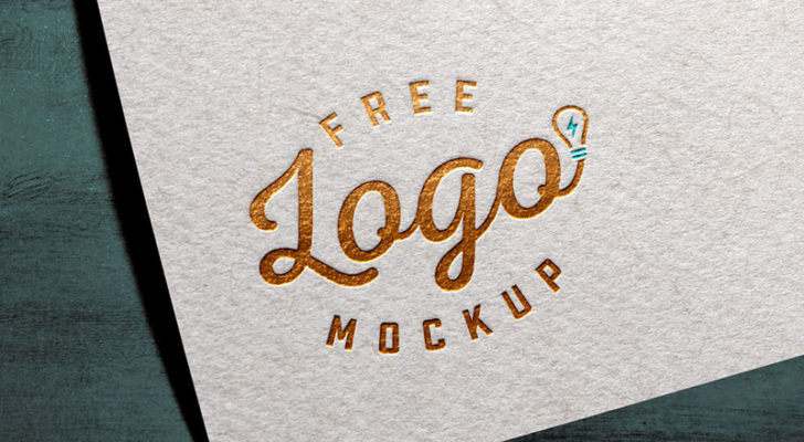 Download Gold / Silver Foil Textured Card Logo Mockup - Free Download