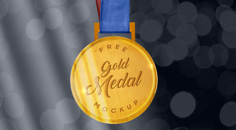 Sports Gold Medal Mockup - Smashmockup