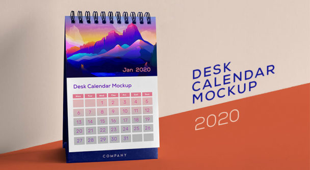 Table / Desk Calendar Mockup - Free Download