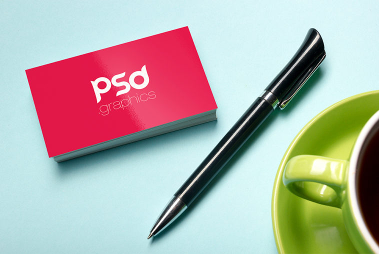 Download Professional Business Card Mockup with Pen - Free Download