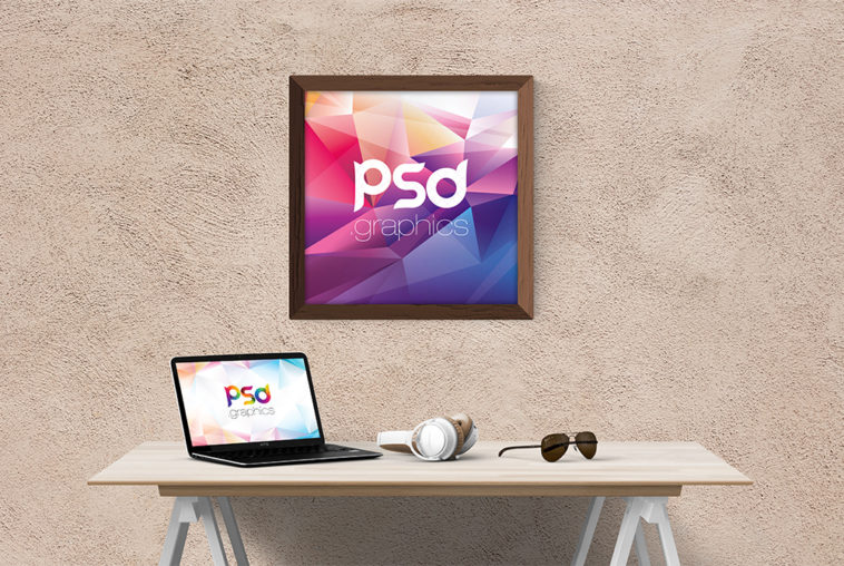 Download Square Wall Frame Mockup PSD - Free Download