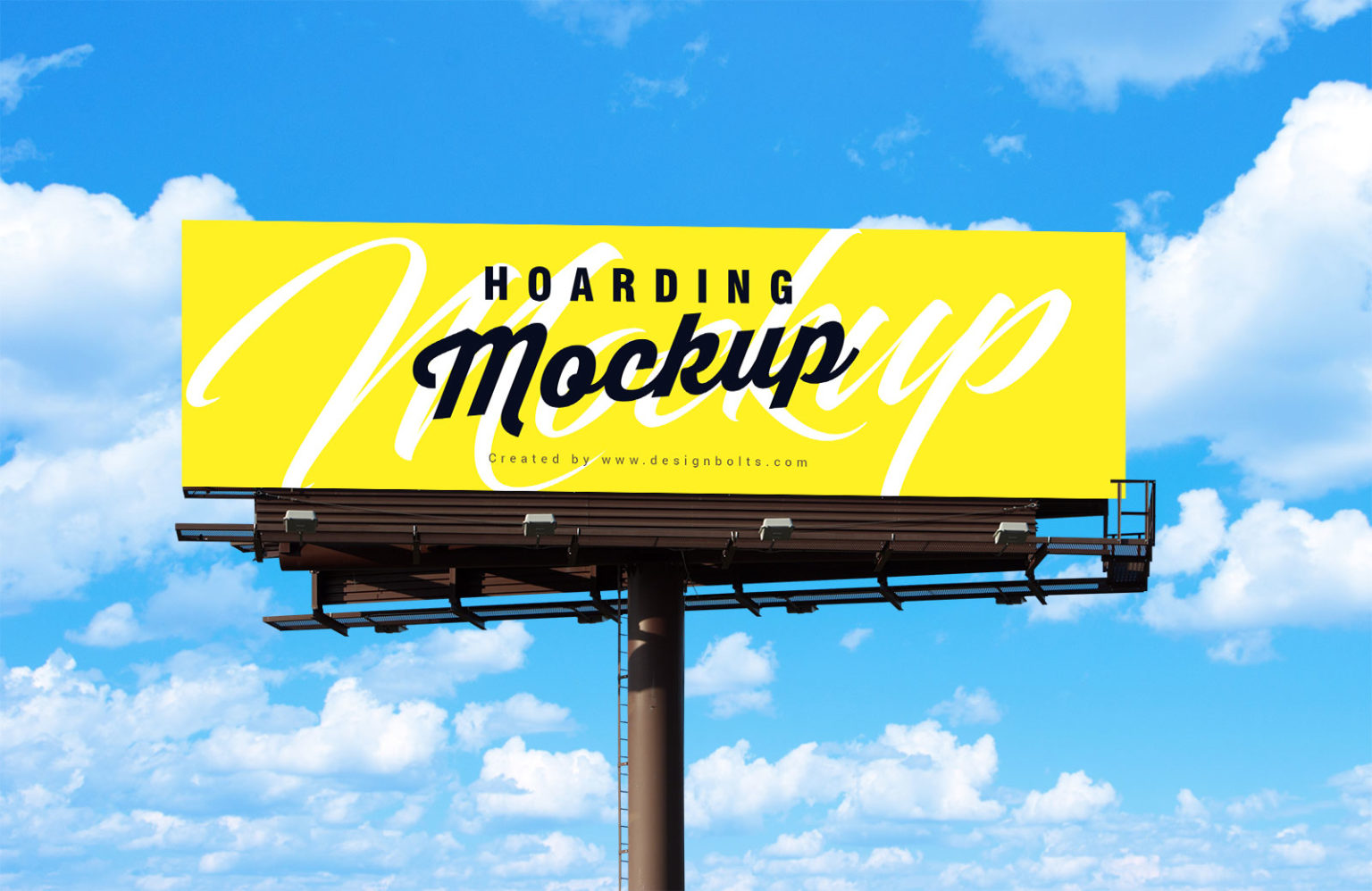 Download Outdoor Advertisement Blank Hoarding / Billboard Mockup ...