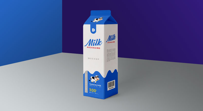Download Milk Carton Box Packaging Mockup - Free Download