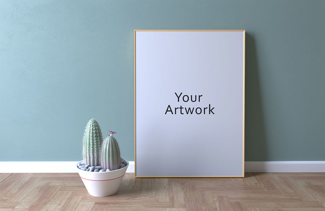 Download Frame Mockup With Cactus - Free Download