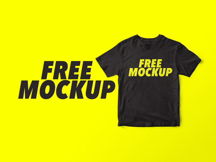 Simple Black T-Shirt Mockup - Free Download