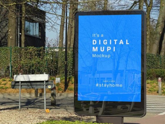 Outdoor Advertising Digital Backlit MUPI Mockup - Free ...
