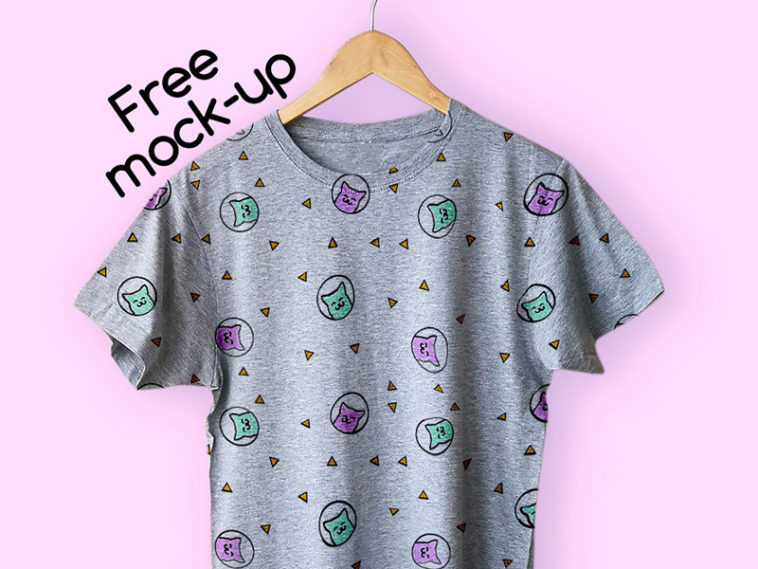 Download Simple Hanging T-shirt Mockup - Free Download