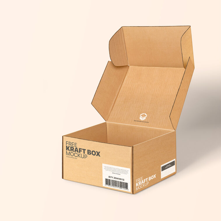 Download Open Kraft Box Mockup - Free Download