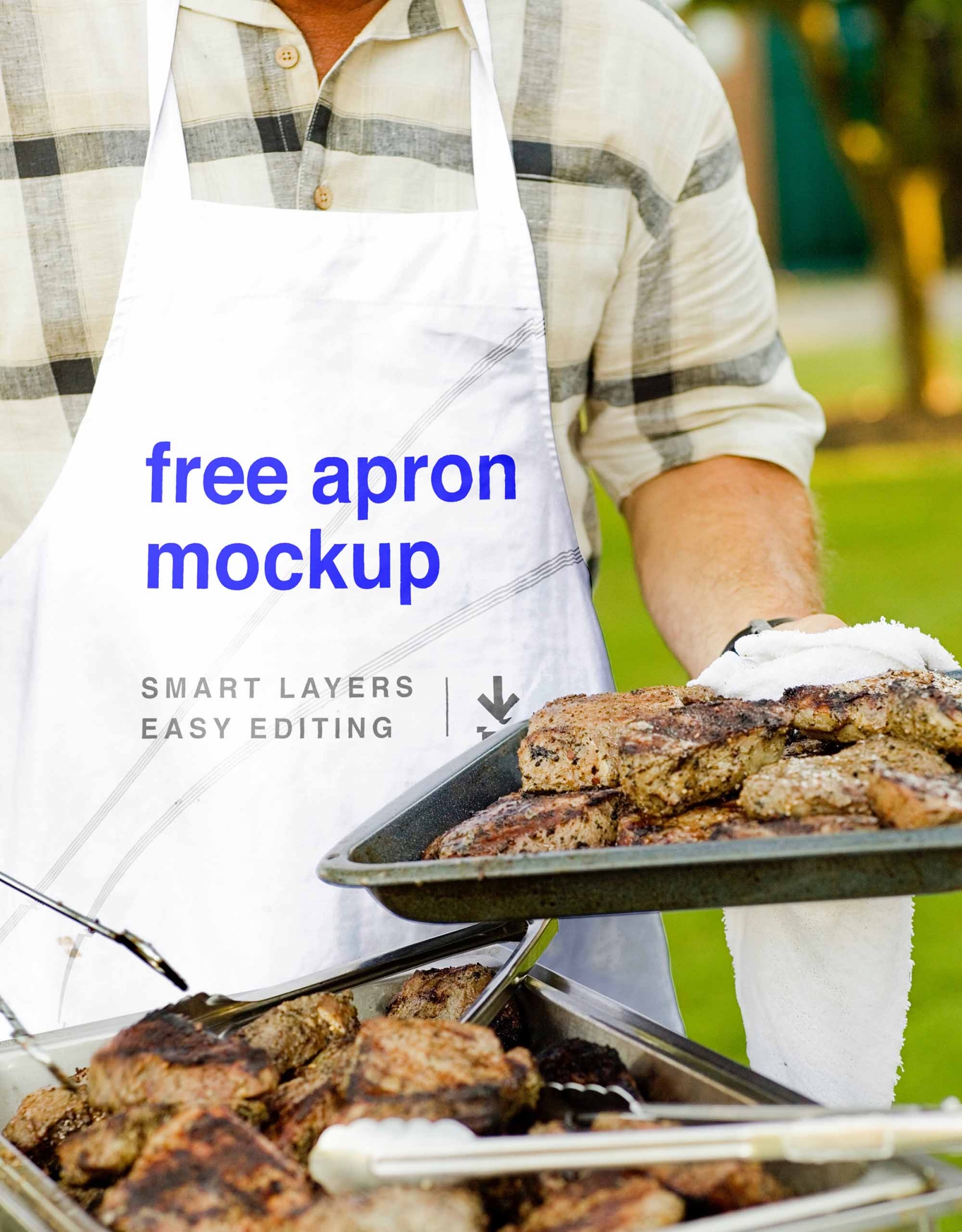 Download Photo-realistic Apron Mockup PSD - Free Download
