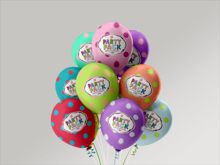 Download Balloons Mockup - Smashmockup