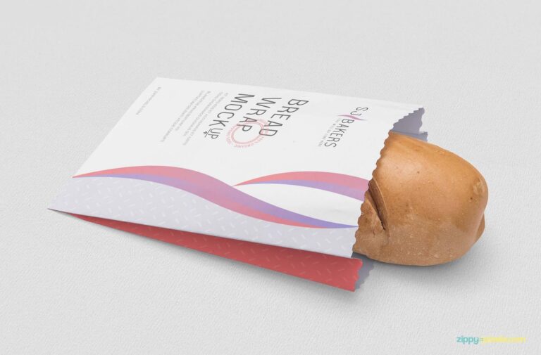 Download Realistic Bread Packaging Mockup - Free Download