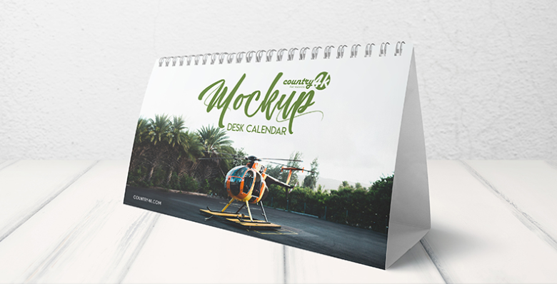 Download Horizontal Desk Calendar Mockup - Free Download