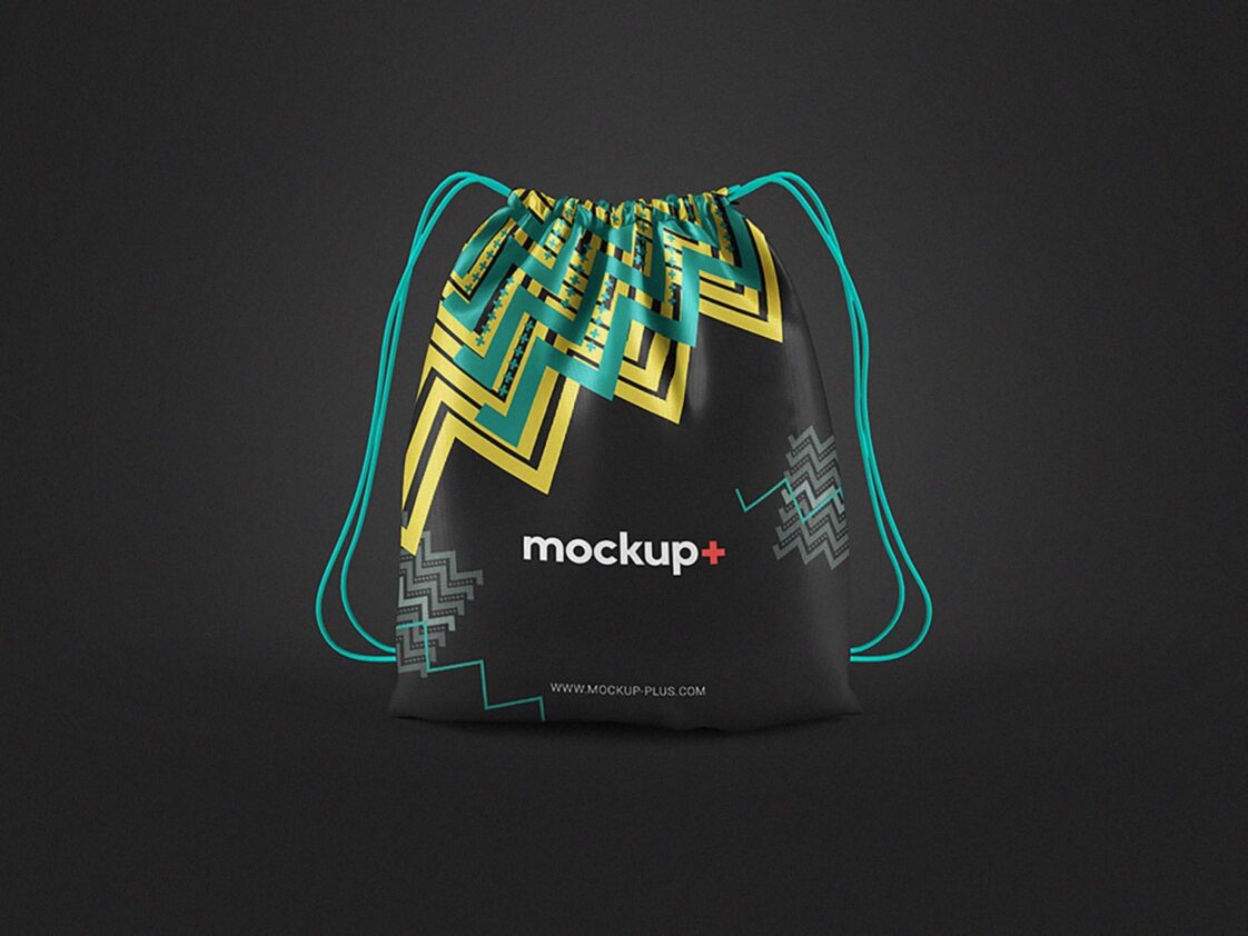 Download Simple Drawstring Bag Mockup - Free Download