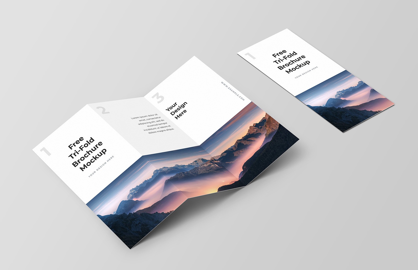 Download Trifold Brochure Mockup Set PSD - Free Download