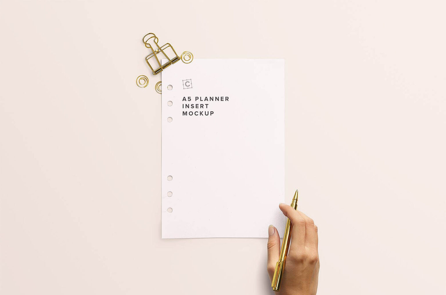 Download Minimalistic A5 Planner Insert Mockup - Free Download