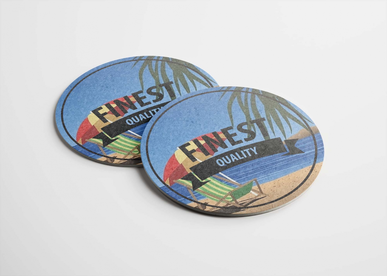 Download Realistic Round Coasters Mockup - Smashmockup