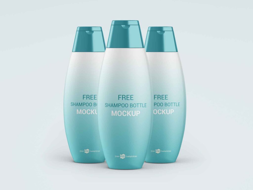 Beautiful Shampoo Bottles Mockup - Free Download