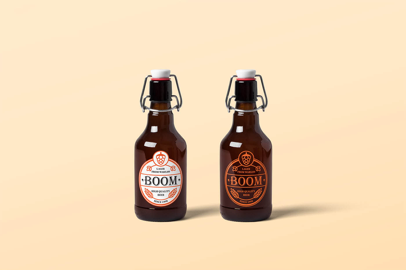 Download Small Beer Bottle Mockup PSD - Free Download