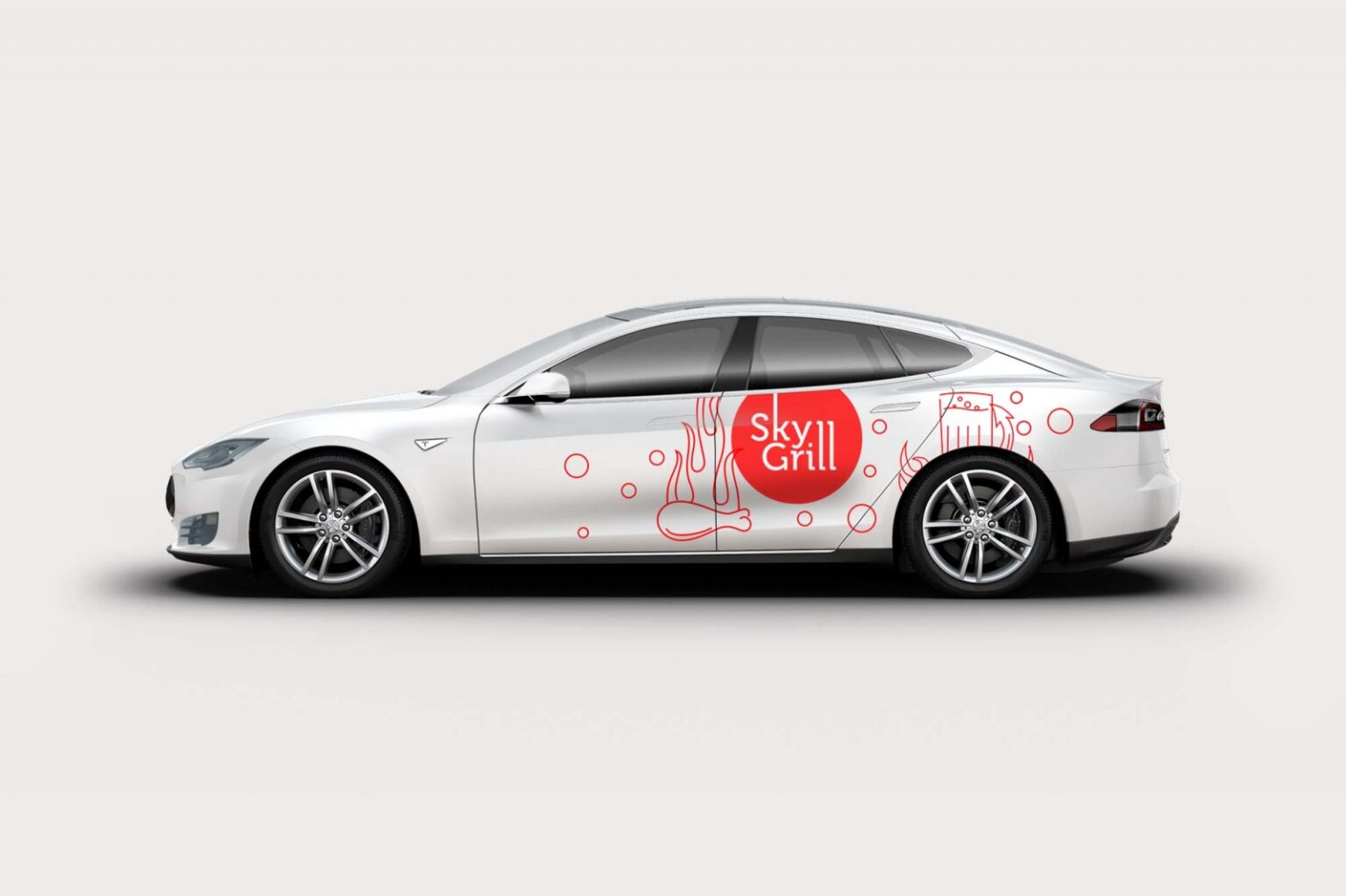 Tesla S Car Mockup PSD - Free Download