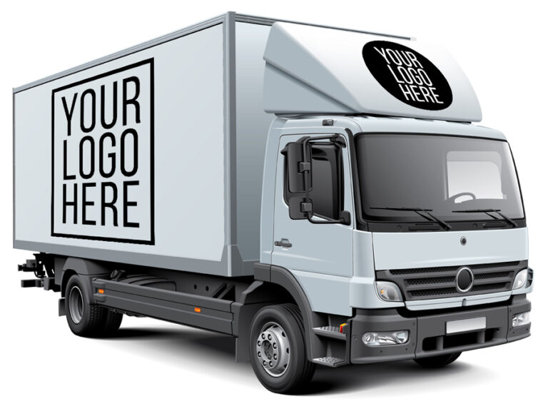 Download White Box Truck Mockup - Free Download