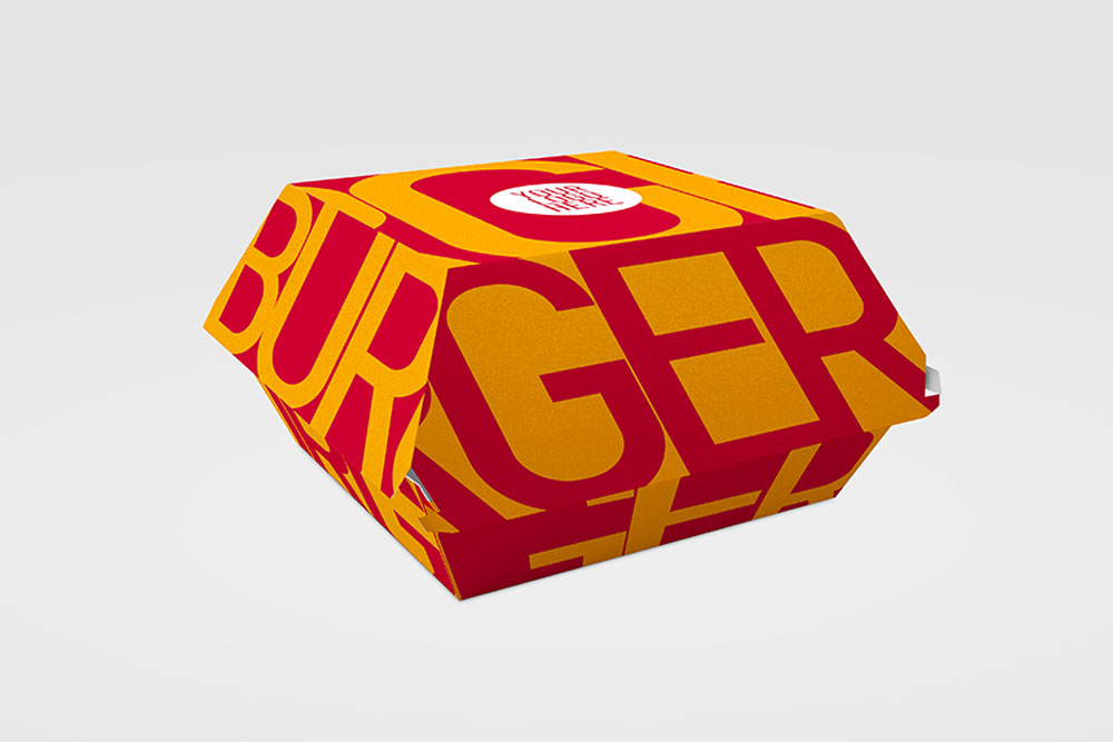 Download Realistic Burger Box Mockup - Free Download