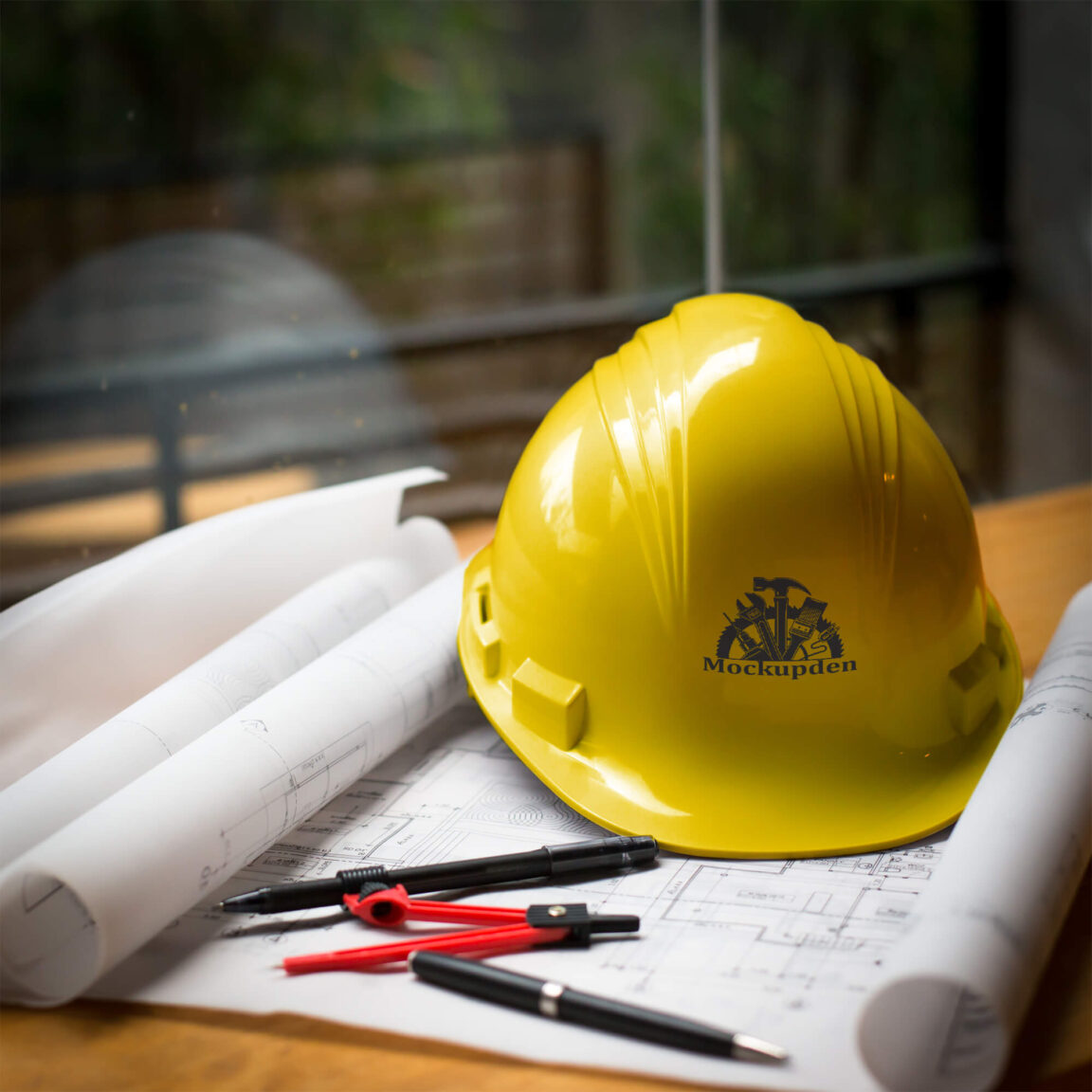 Download Hard Hat Construction Helmet Mockup - Free Download