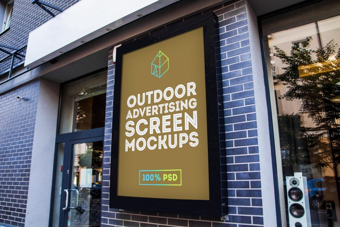 Download Storefront Poster Advertising Mockup PSD - Free Download