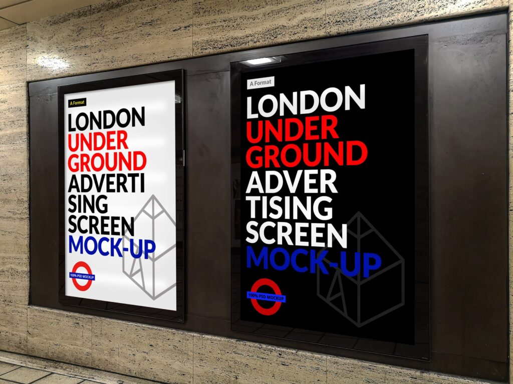 Free underground mockup psd information