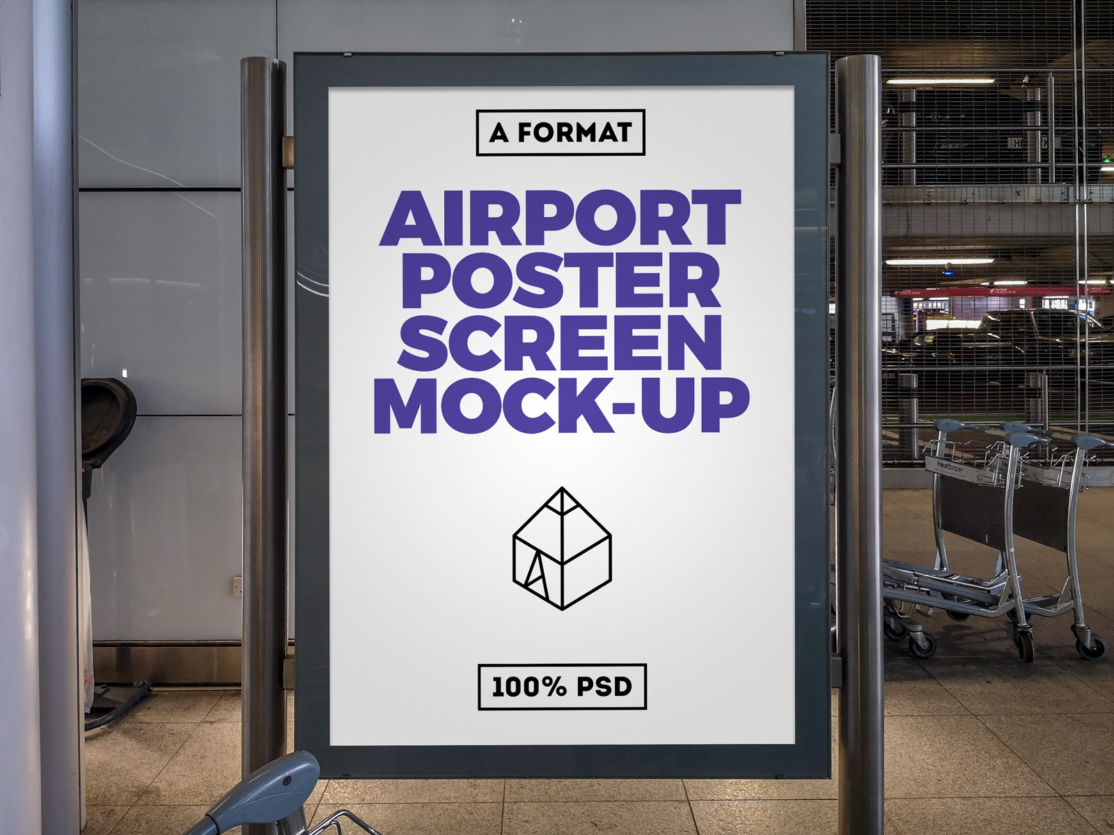 Download Clean Airport Poster Mockup Smashmockup