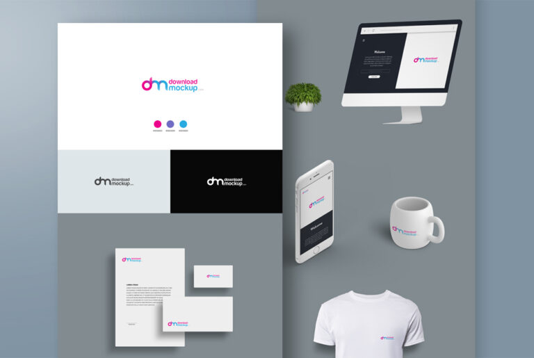 Download Logo Presentation Scene Mockup Set - Free Download