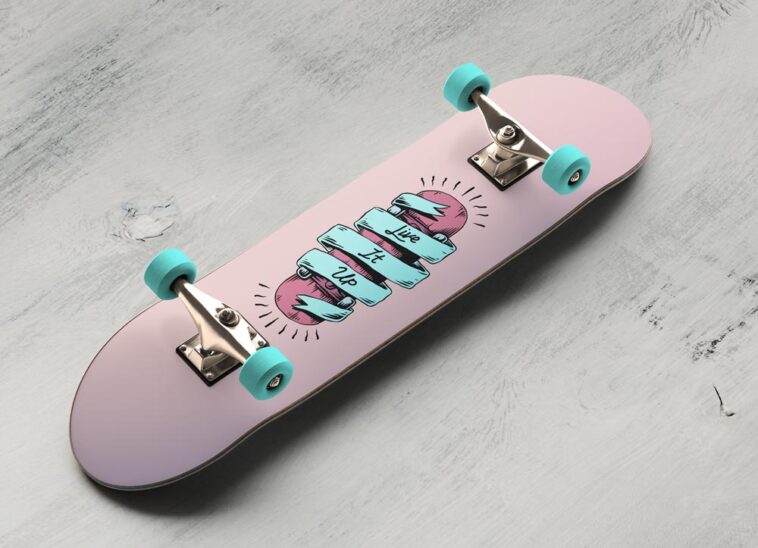 Skateboard PSD Mockup Template - Smashmockup