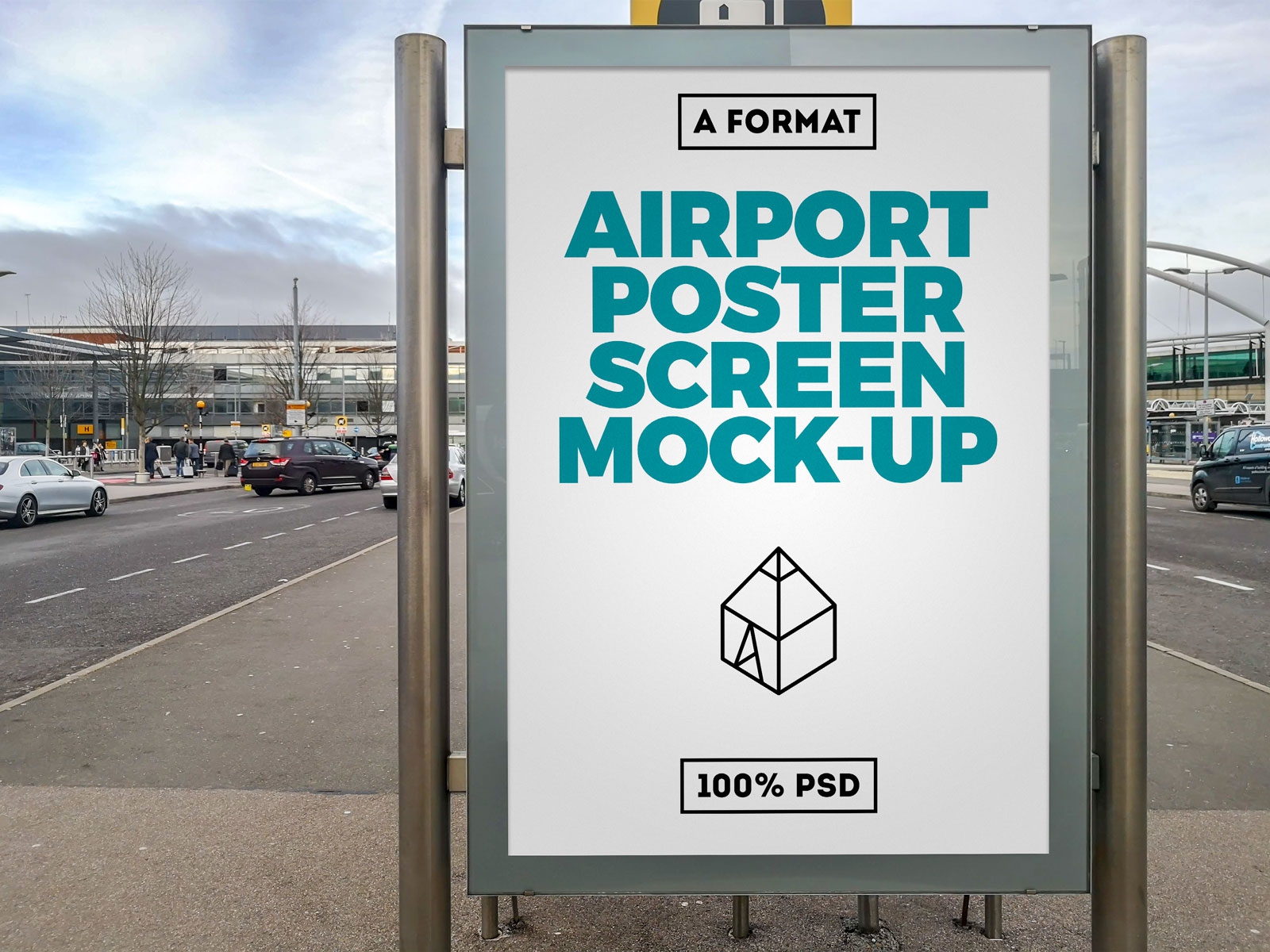 Download Outdoor Airport Poster Advertising Mockup - Free Download