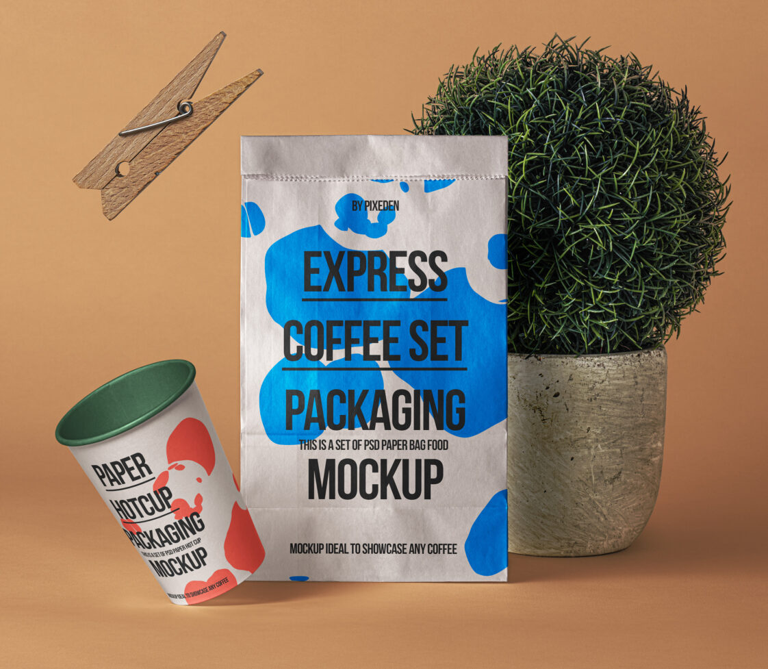 Download Realistic Paper Bag Mockup - Free Download