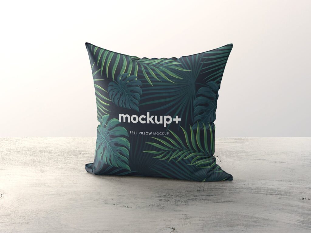 Standing Square Pillow Mockup - Free Download