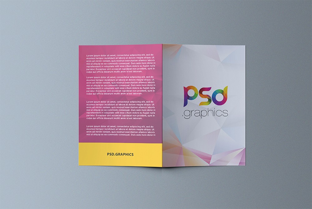 A4 Bifold Brochure Mockup PSD - Free Download