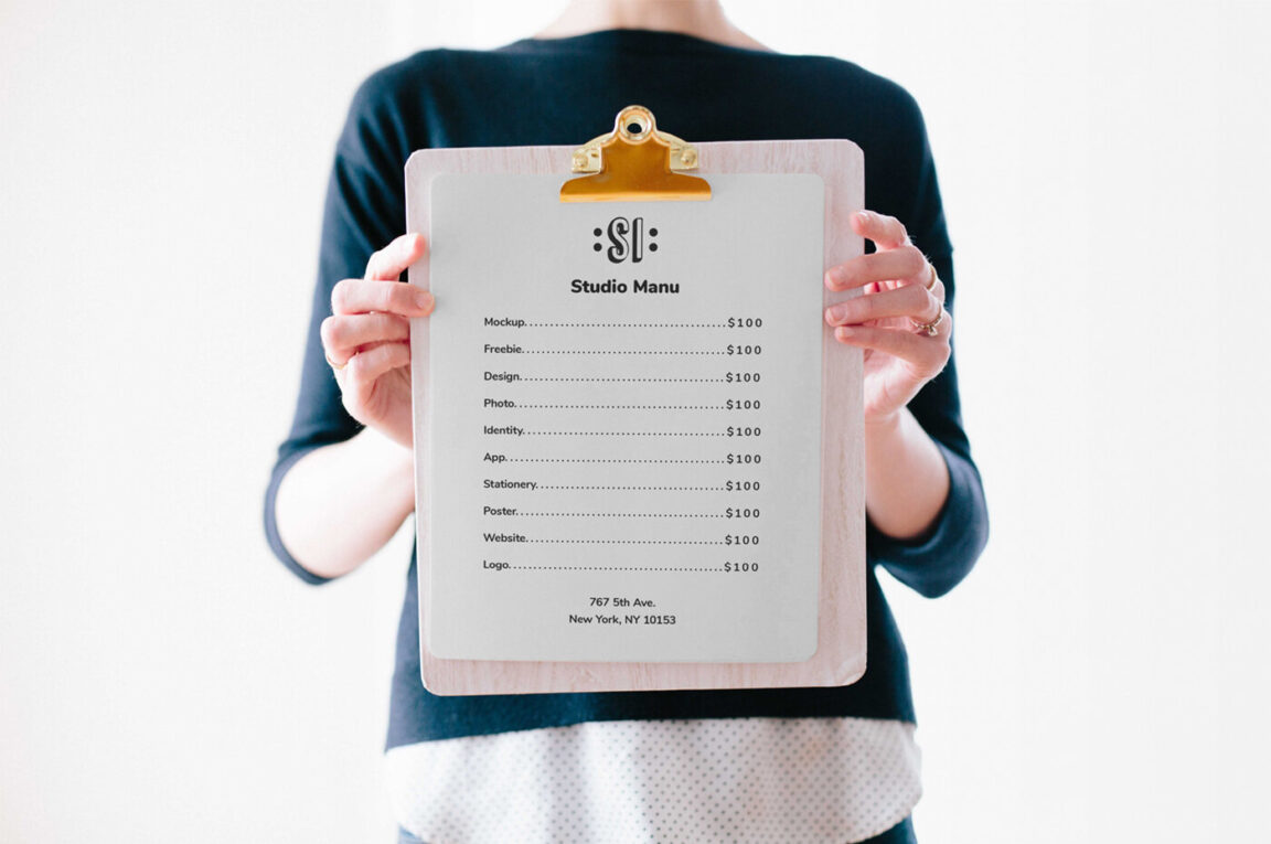 Download Clipboard Menu Mockup - Free Download
