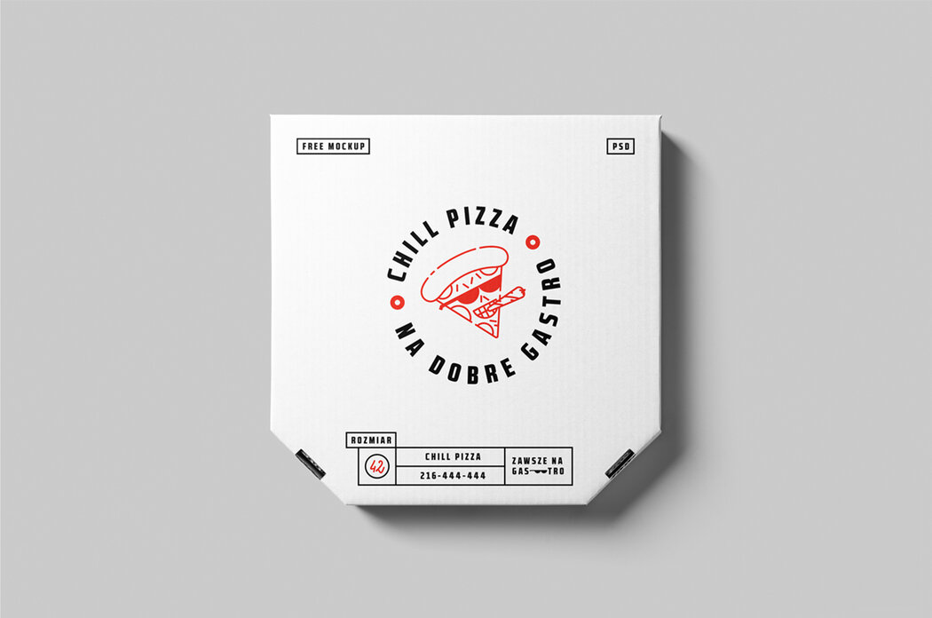 Download Top View Pizza Box Mockup - Free Download
