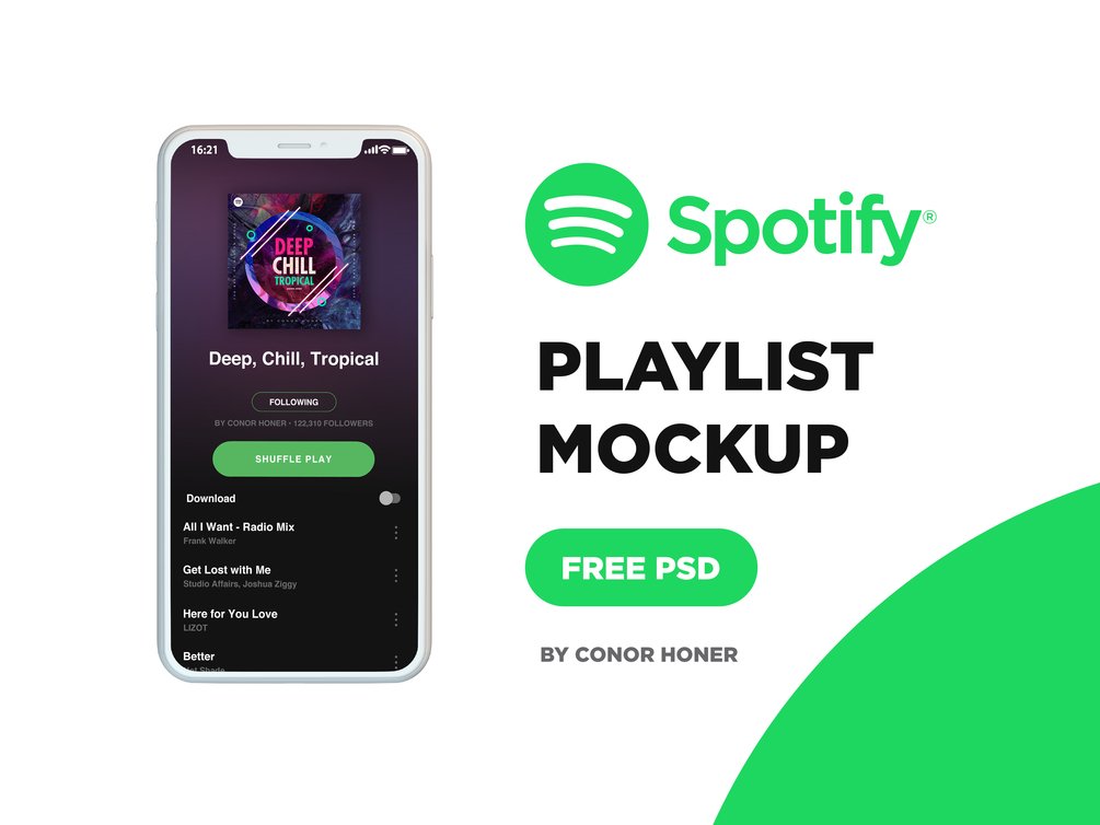 Spotify Playlist Mockup Smashmockup