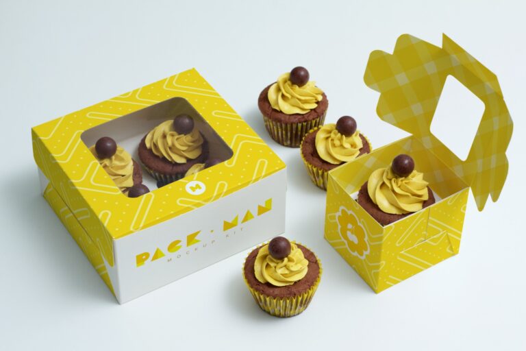Cupcake Boxes Mockup - Free Download