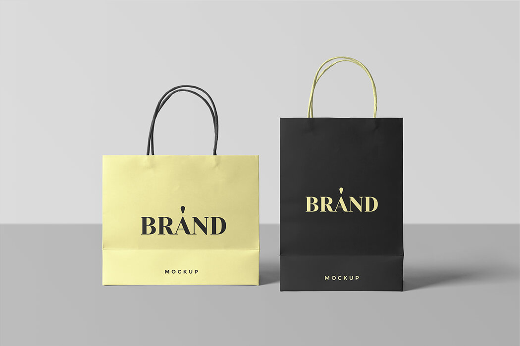 Download Paper Shopping Bags Mockup - Free Download