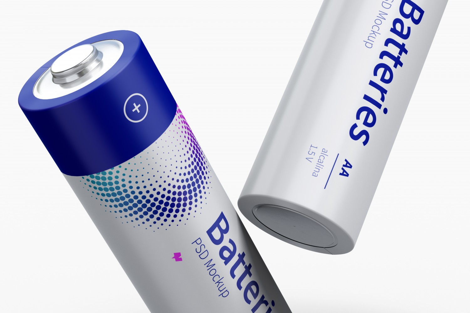 AA Batteries Mockup PSD - Free Download