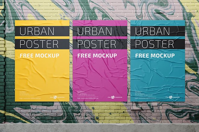Download Free PSD Urban Poster Mockup - Free Download