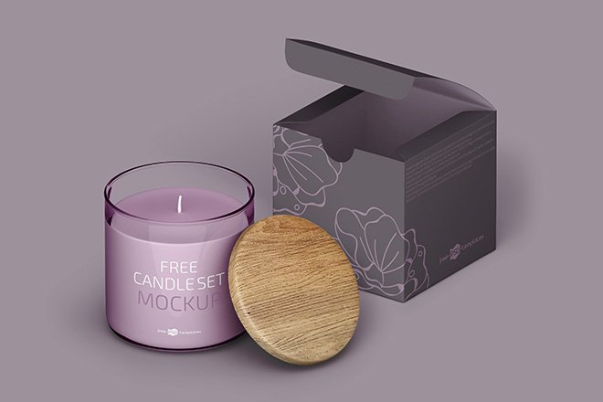 Candle Mockup Set Template - Free Download