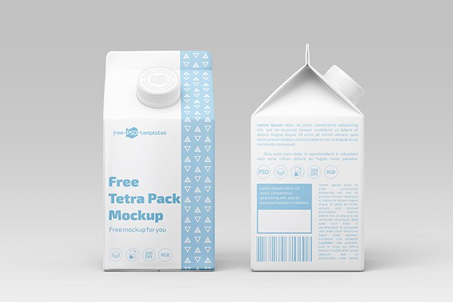 Download Tetra Pack Milk Packaging Mockup Free Download 3D SVG Files Ideas | SVG, Paper Crafts, SVG File