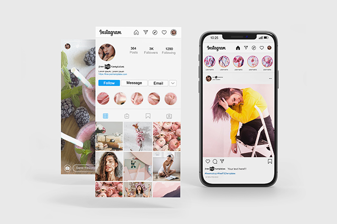 Instagram Stories Card Mockup - Smashmockup