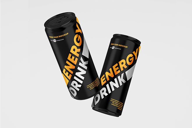 Download Energy Drink Can Mockup Set PSD - Free Download